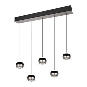 Čierne/v striebornej farbe LED závesné svietidlo Orbit – Trio Select