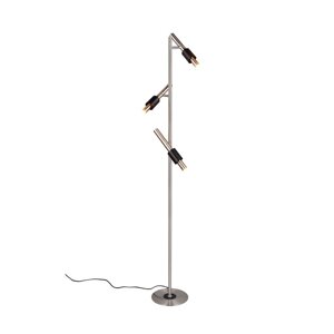 Čierna/v striebornej farbe LED stojacia lampa (výška  150 cm) Ikaris – Trio Select