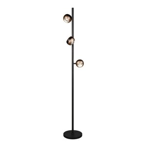 Čierna/v bronzovej farbe LED stojacia lampa (výška  150 cm) Orbit – Trio Select