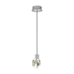 LED závesné svietidlo v striebornej farbe so skleneným tienidlom ø 13 cm Verano – Trio Select