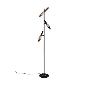 Čierna/v bronzovej farbe LED stojacia lampa (výška  150 cm) Ikaris – Trio Select