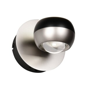 Čierne/v striebornej farbe LED nástenné svietidlo Orbit – Trio Select