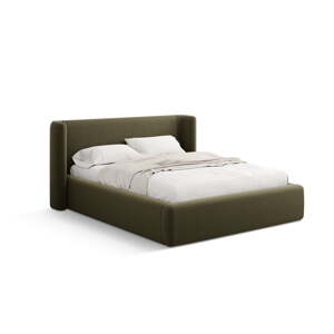 Zelená čalúnená dvojlôžková posteľ s úložným priestorom s roštom 200x200 cm Jason – Windsor & Co Sofas