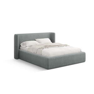 Tmavosivá čalúnená dvojlôžková posteľ s úložným priestorom s roštom 140x200 cm Jason – Windsor & Co Sofas