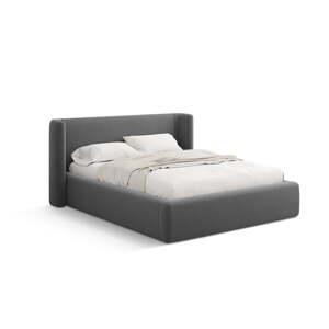 Sivá čalúnená dvojlôžková posteľ s úložným priestorom s roštom 200x200 cm Jason – Windsor & Co Sofas