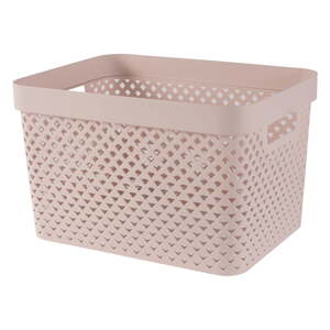 Svetloružový plastový úložný box 35,5x26x22 cm Pure – Curver