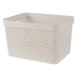 Béžový plastový úložný box 35,5x26x22 cm Pure – Curver